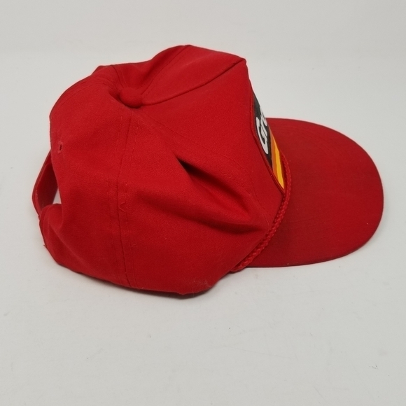 Vintage Grondin Snapback Trucker Hat Rope Patch Mesh Maine Construction Red - Picture 7 of 13